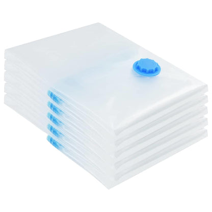 Sacchetti per Stoccaggio 5 pcs Trasparente e Blu 70 x 50 cm