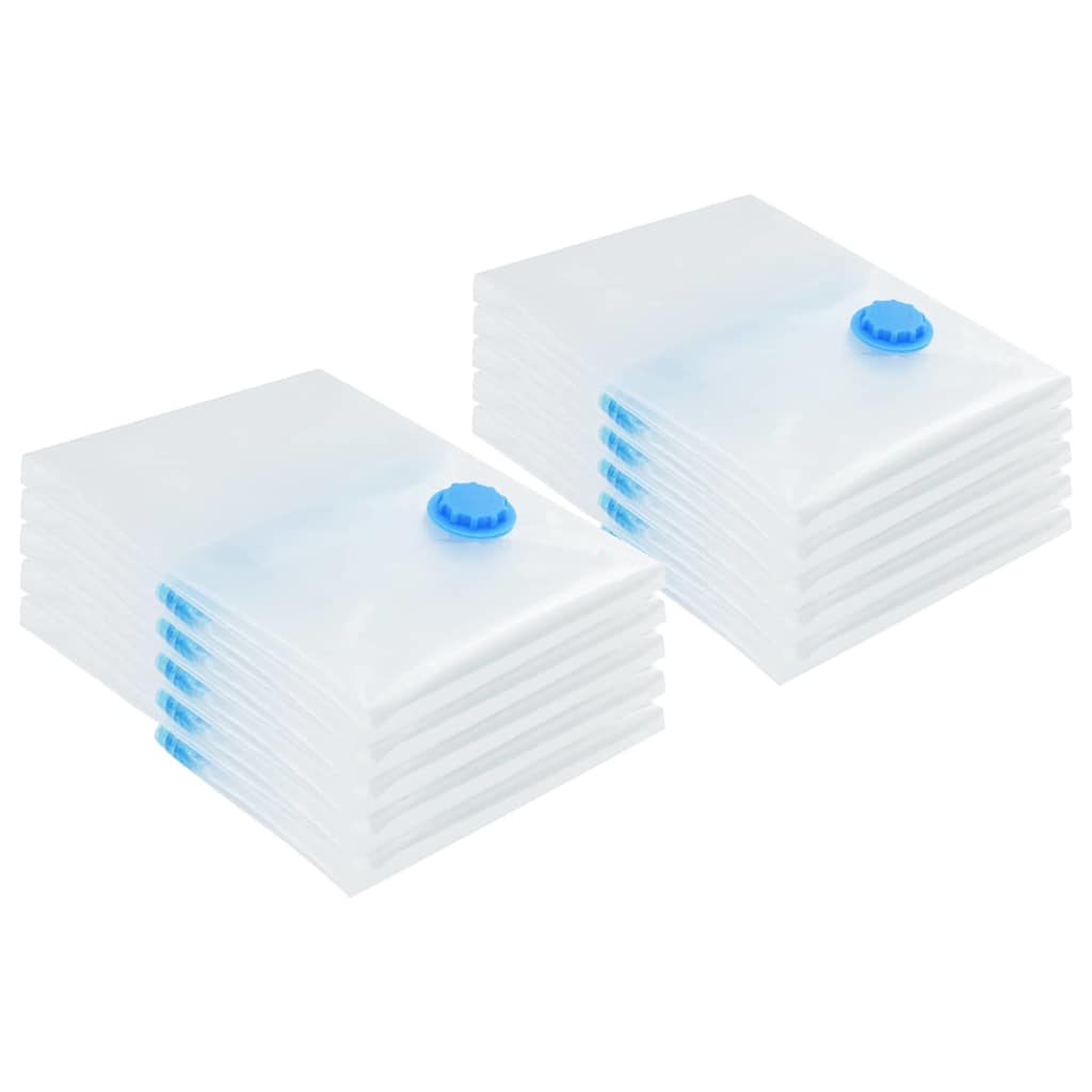 Sacchetti per Stoccaggio 10 pcs Trasparente e Blu 70 x 50 cm