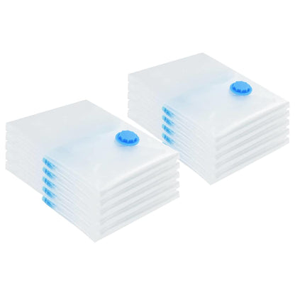 Sacchetti per Stoccaggio 10 pcs Trasparente e Blu 70 x 50 cm