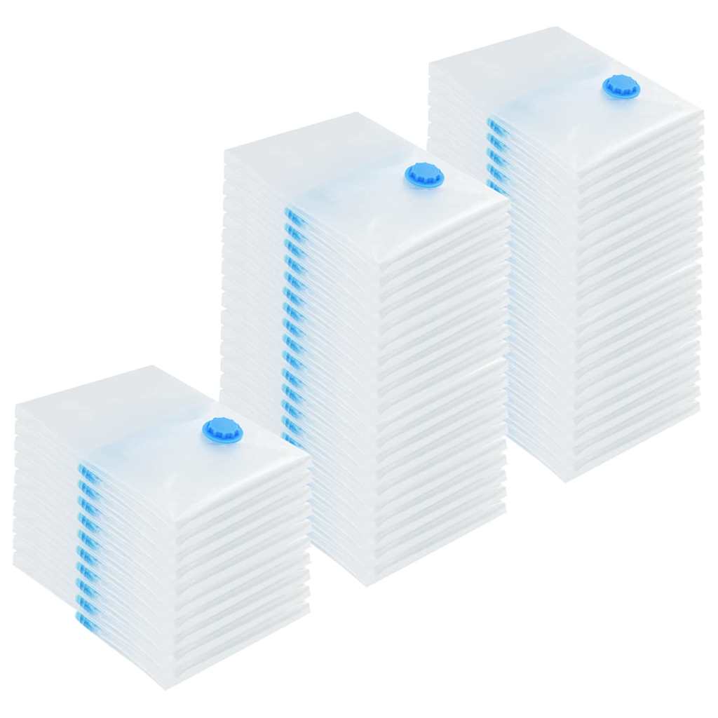 Sacchetti per Stoccaggio 50 pcs Trasparente e Blu 70 x 50 cm
