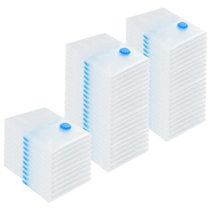 Sacchetti per Stoccaggio 50 pcs Trasparente e Blu 70 x 50 cm