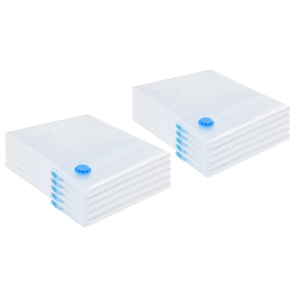 Sacchetti per Stoccaggio 10 pcs Trasparente e Blu 130 x 100 cm