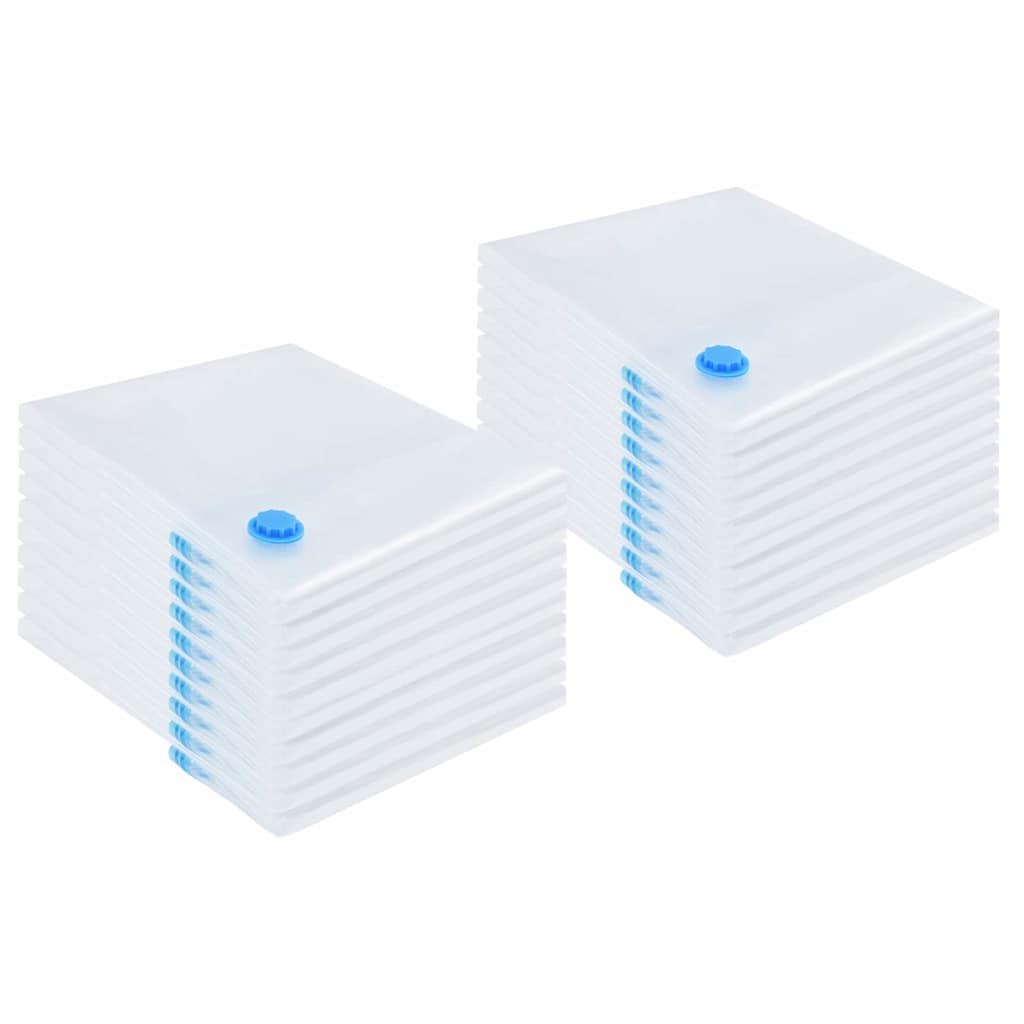 Sacchetti per Stoccaggio 20 pcs Trasparente e Blu 130 x 100 cm