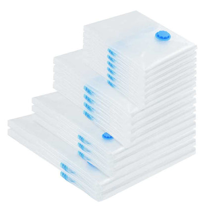 Sacchetti per Stoccaggio 15 pcs Trasparente e Blu 130 x 100 cm