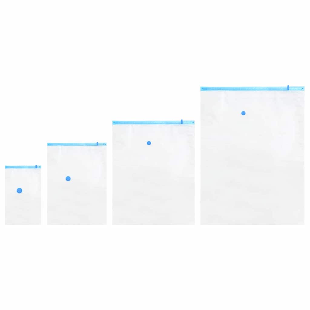 Sacchetti per Stoccaggio 15 pcs Trasparente e Blu 130 x 100 cm