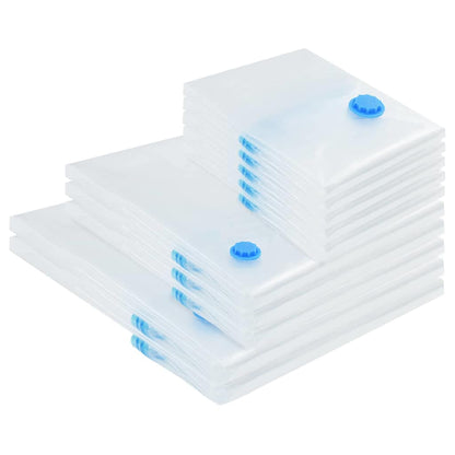 Sacchetti per Stoccaggio 10 pcs Trasparente e Blu 130 x 100 cm