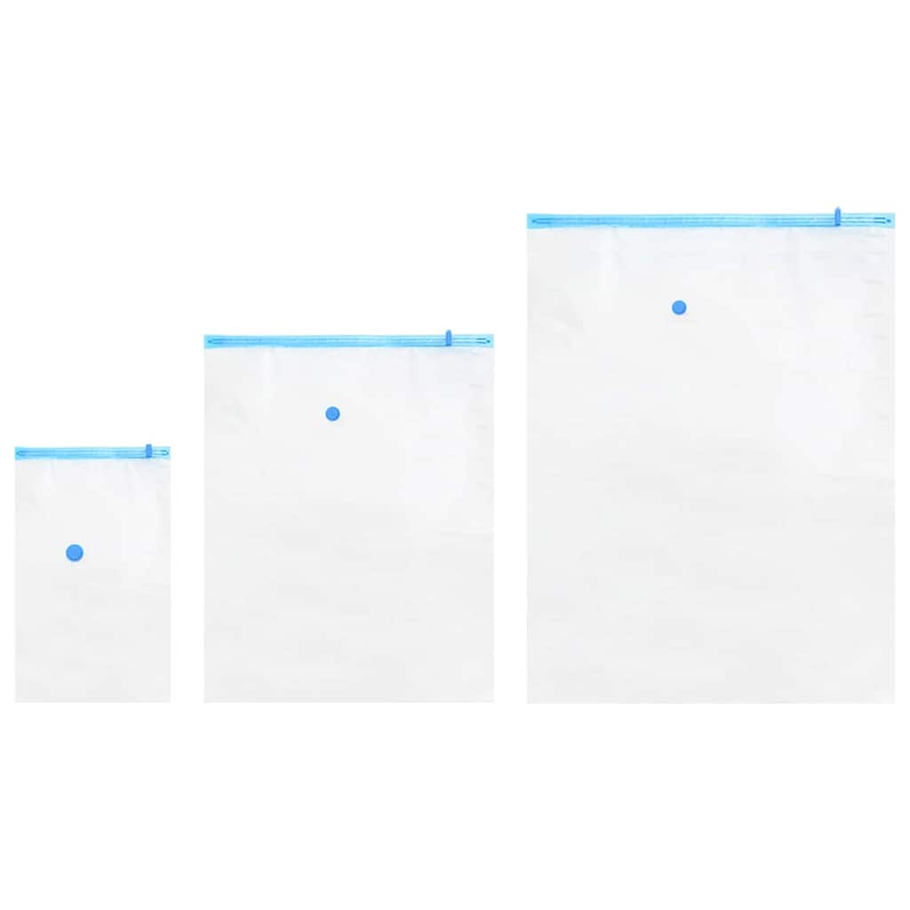 Sacchetti per Stoccaggio 10 pcs Trasparente e Blu 130 x 100 cm