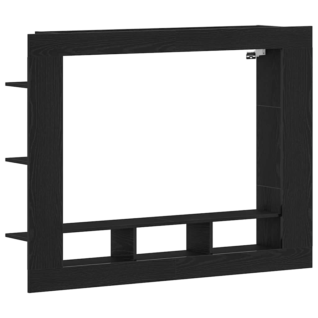 Mobile TV Rovere nero 152 x 22 x 113 cm Legno multistrato