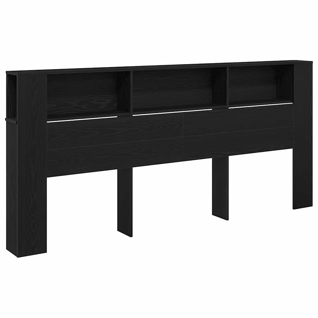 Testata del letto Rovere Nero 220 x 18,5 x 102,5 cm