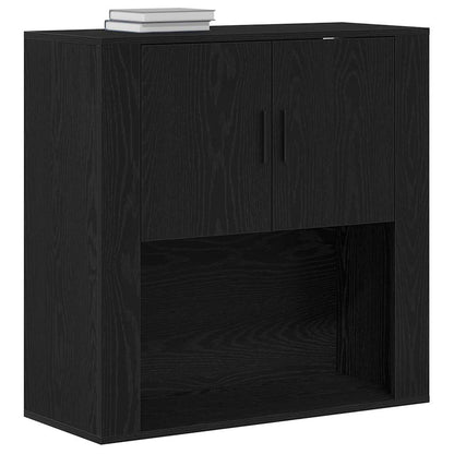 Armadietto a muro Rovere Nero 80 x 33 x 80 cm Legno multistrato