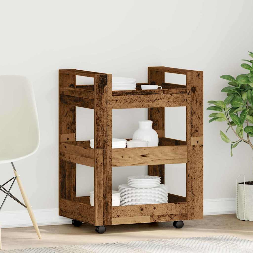 Carrello da Cucina Legno di quercia 60 x 45 x 80 cm