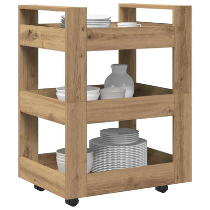 Carrello da Cucina rovere artigianale 60 x 45 x 80 cm