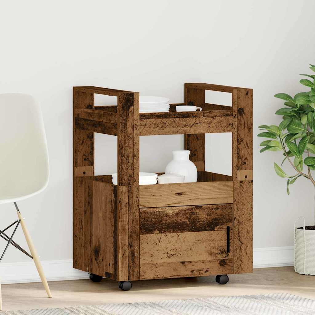 Carrello da Cucina Legno vecchio 60 x 45 x 80 cm