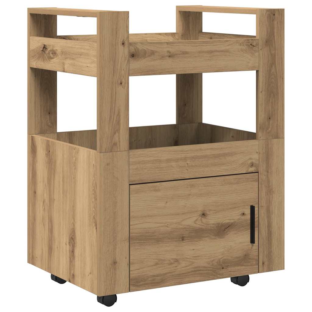 Carrello da Cucina rovere artigianale 60 x 45 x 80 cm