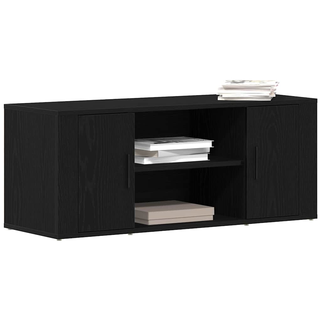 Mobile TV Rovere Nero 100 x 35 x 40 cm Legno multistrato