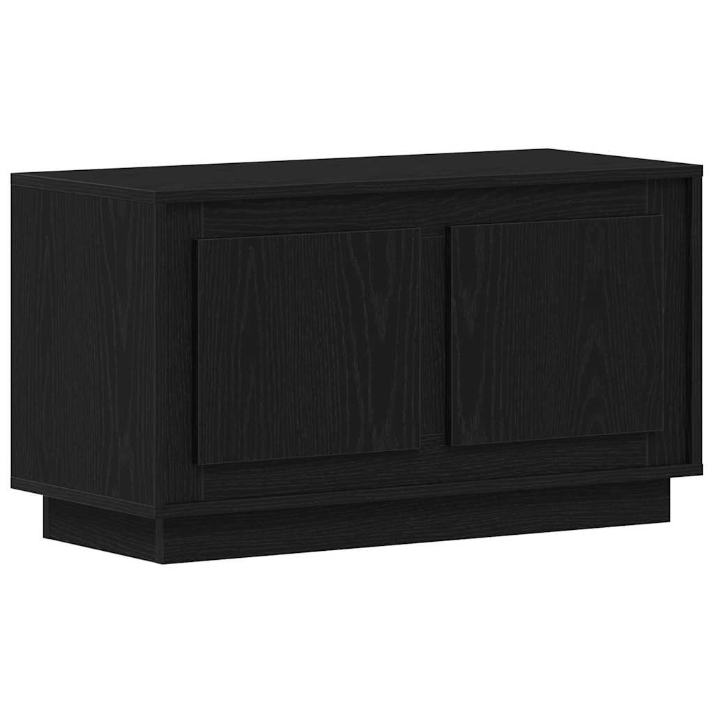 Mobile TV Rovere nero 80 x 35 x 45 cm Legno multistrato