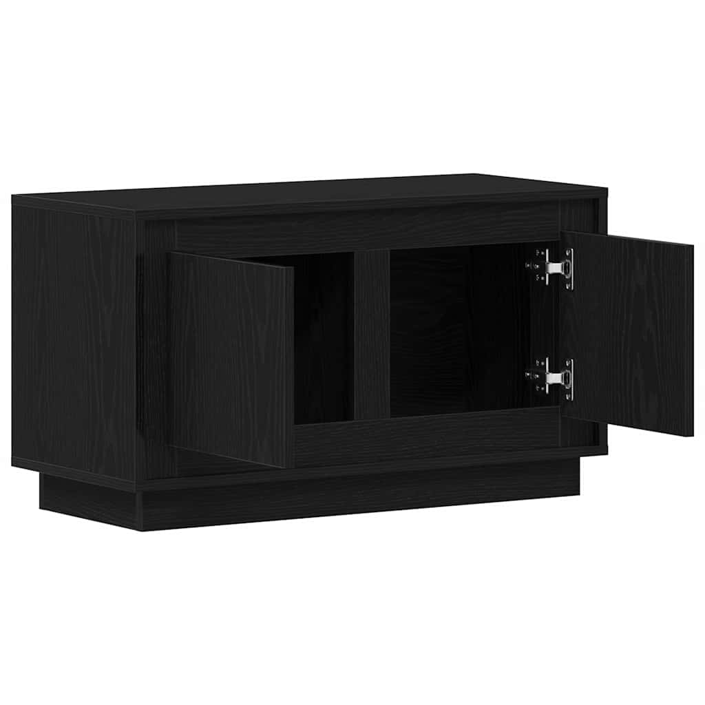 Mobile TV Rovere nero 80 x 35 x 45 cm Legno multistrato