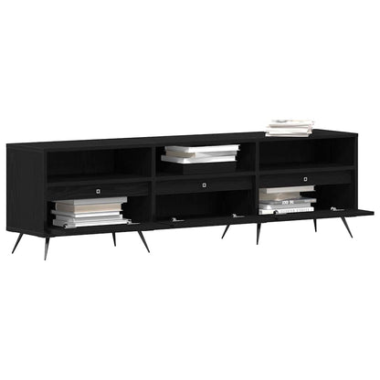 Mobile TV Rovere nero 150 x 30 x 44,5 cm Legno multistrato