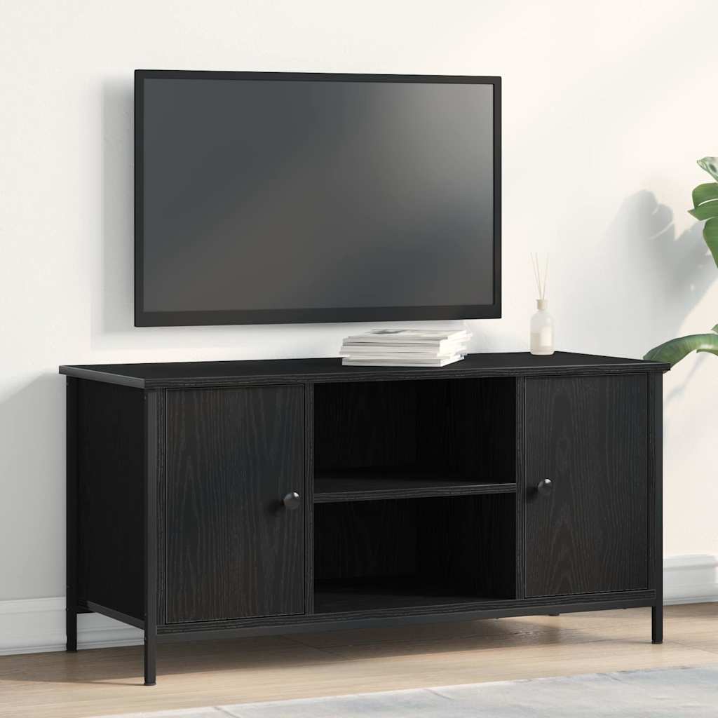 Mobile TV Rovere Nero 100 x 40 x 50 cm Legno multistrato