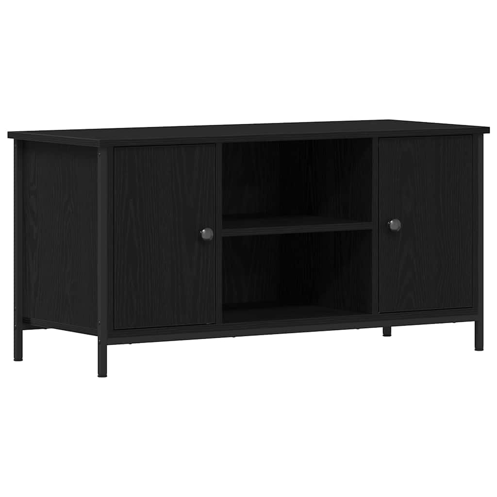 Mobile TV Rovere Nero 100 x 40 x 50 cm Legno multistrato