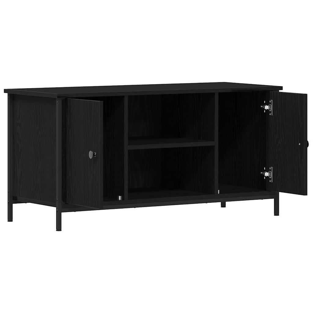 Mobile TV Rovere Nero 100 x 40 x 50 cm Legno multistrato