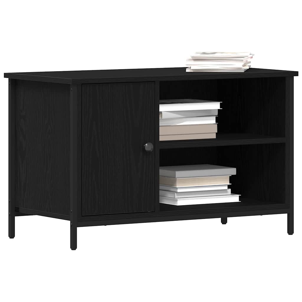 Mobile TV Rovere nero 80 x 40 x 50 cm Legno multistrato