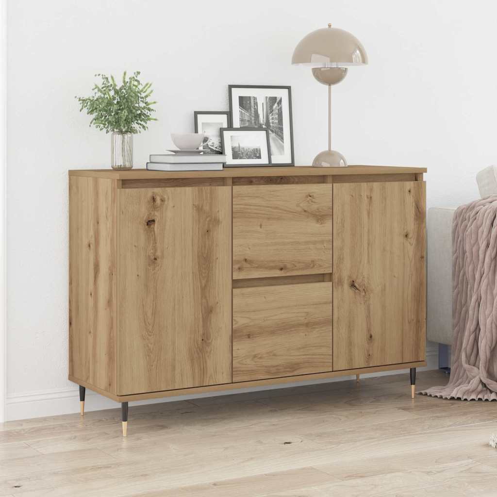 Credenza con cassetto Rovere artigianale 101,5 x 35 x 70 cm