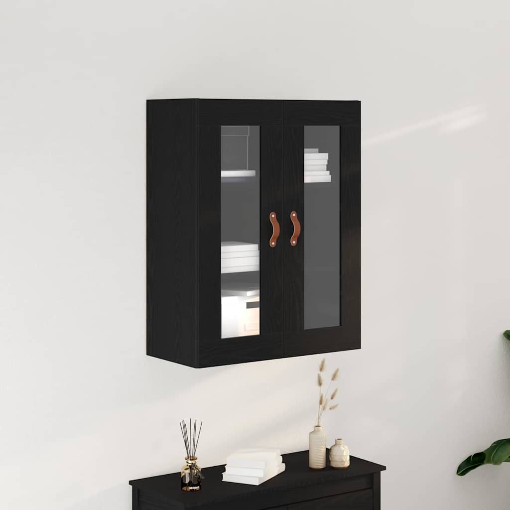 Armadietto a muro Rovere Nero 69,5 x 34 x 90 cm