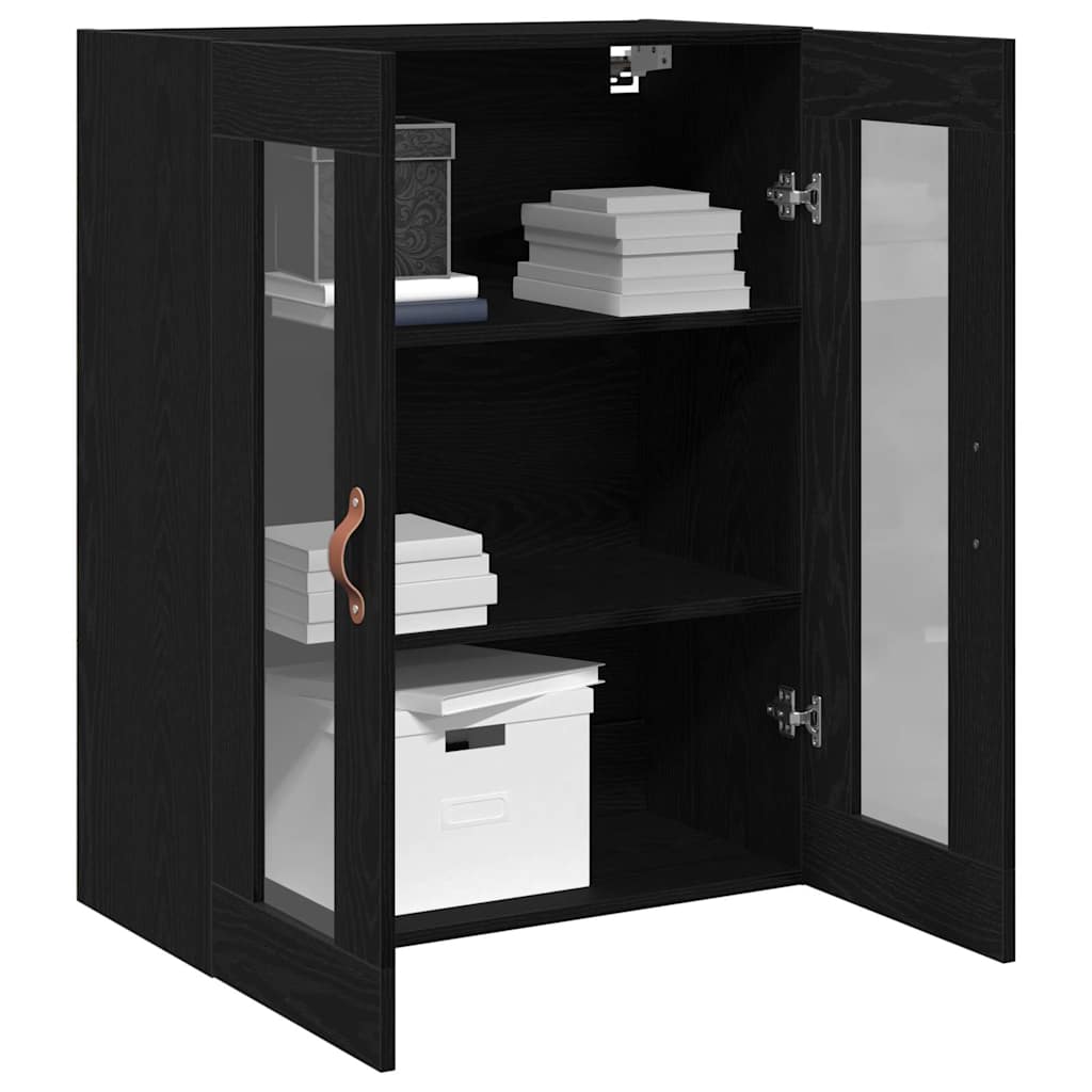 Armadietto a muro Rovere Nero 69,5 x 34 x 90 cm