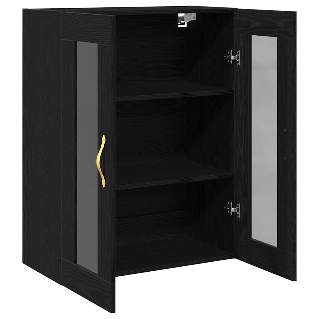 Armadietto a muro Rovere Nero 69,5 x 34 x 90 cm