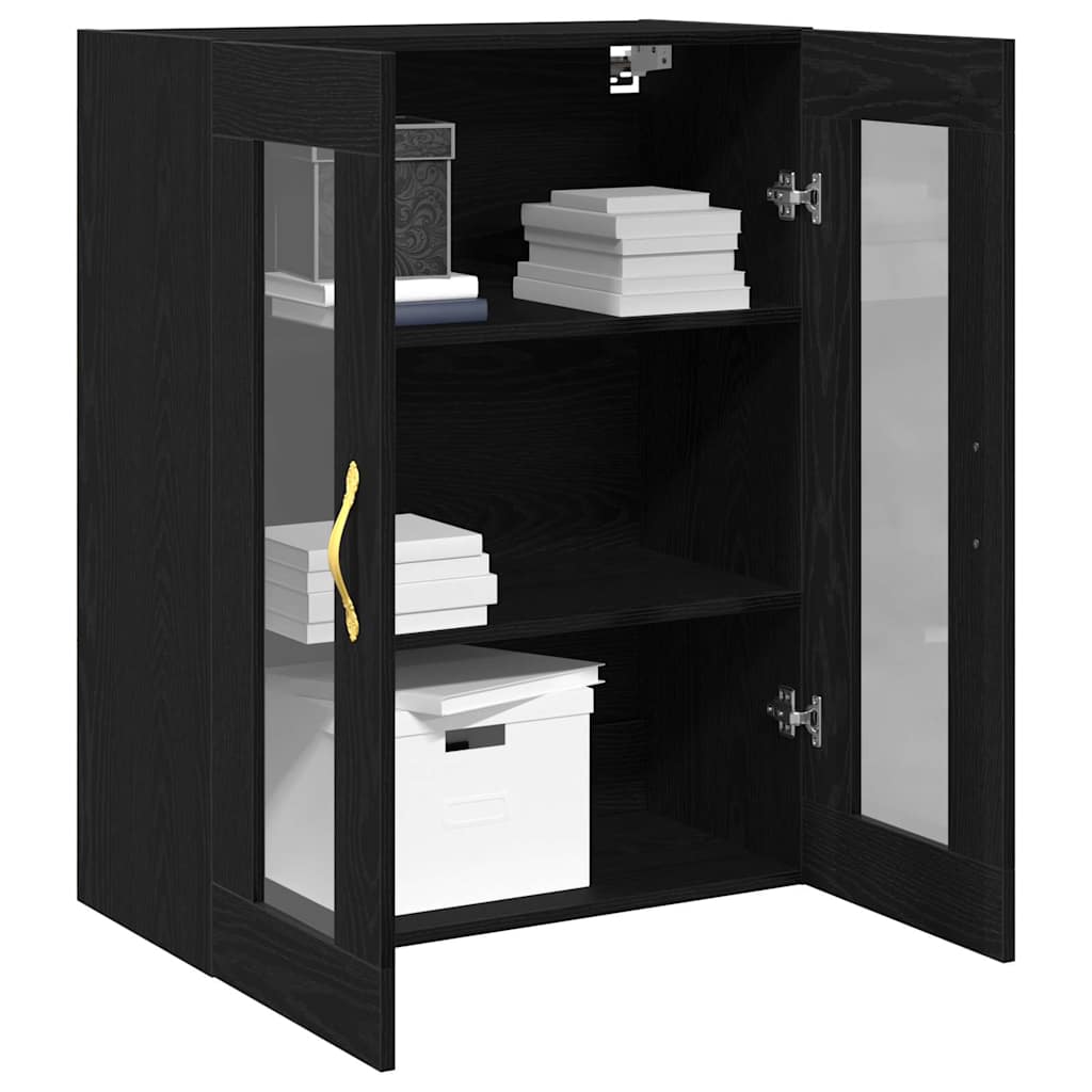 Armadietto a muro Rovere Nero 69,5 x 34 x 90 cm