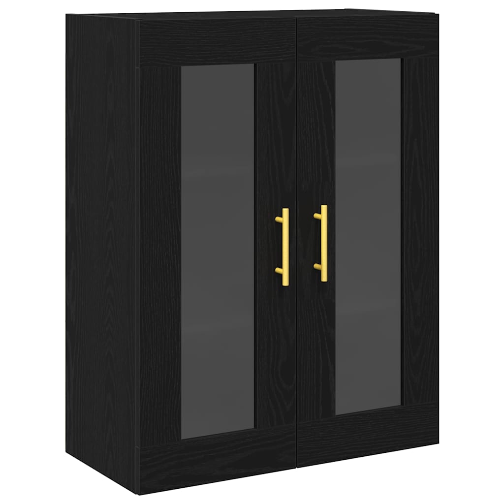 Armadietto a muro Rovere Nero 69,5 x 34 x 90 cm