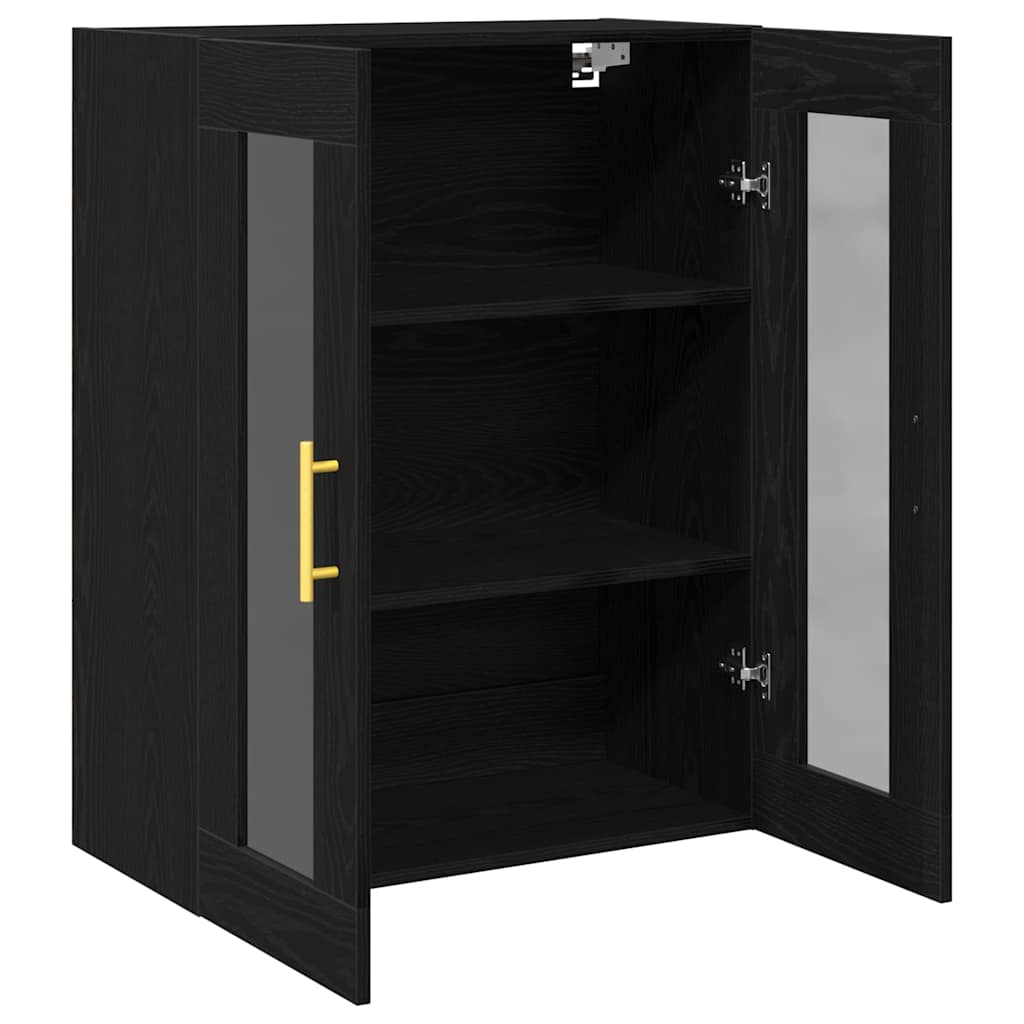 Armadietto a muro Rovere Nero 69,5 x 34 x 90 cm