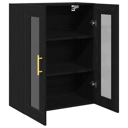 Armadietto a muro Rovere Nero 69,5 x 34 x 90 cm