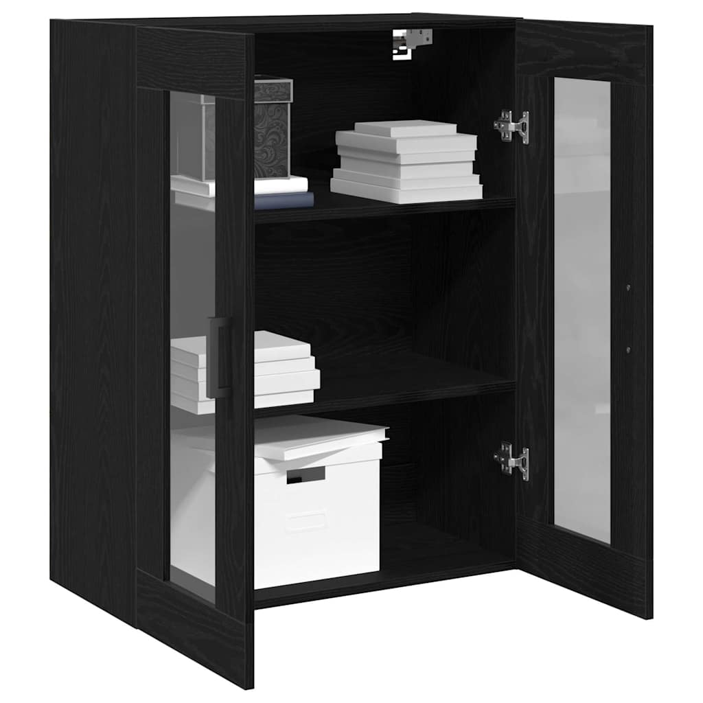 Armadietto a muro Rovere Nero 69,5 x 34 x 90 cm