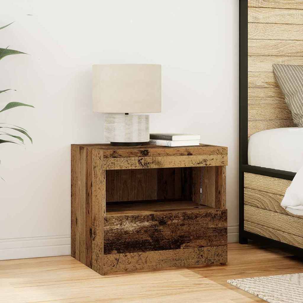 Armadio da Notte con cassetto Legno vecchio 50 x 40 x 45 cm