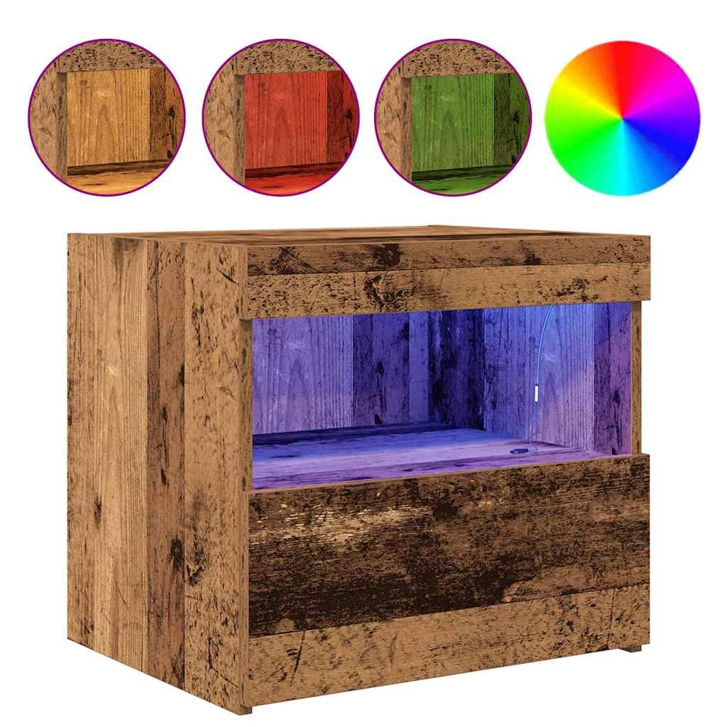 Armadio da Notte 2 pcs Legno vecchio 50 x 40 x 45 cm