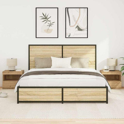 Armadio da Notte 2 pcs Rovere artigianale 50 x 40 x 45 cm
