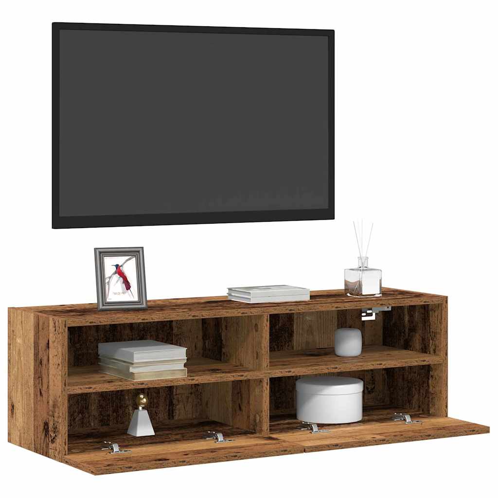Mobile TV da parete 2 pcs Legno vecchio 100 x 30 x 30 cm