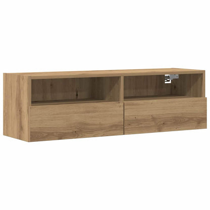 Mobile TV da parete 2 pcs rovere artigianale 100 x 30 x 30 cm