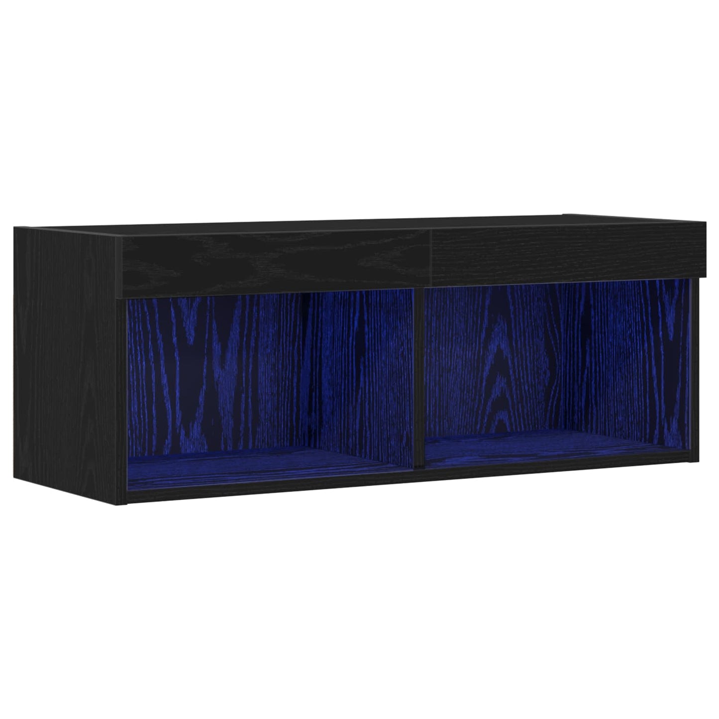 Set mobile TV Rovere Nero 80 x 30 x 30 cm Legno multistrato
