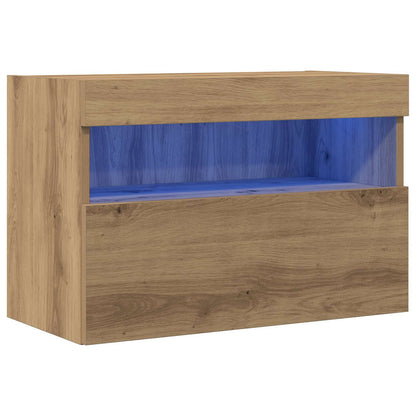 Mobile TV da parete rovere artigianale 60 x 30 x 40 cm