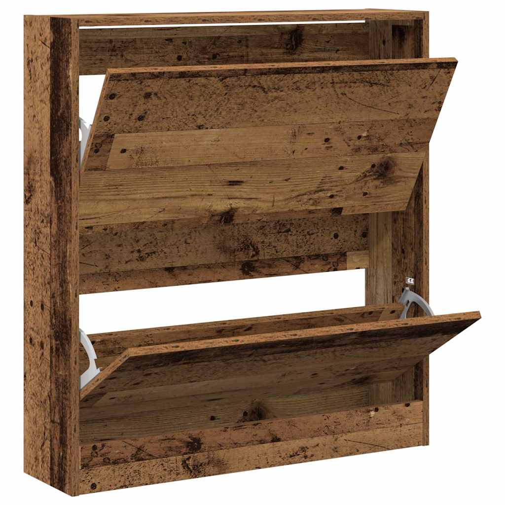 Mobile per scarpe con porta Legno vecchio 80 x 21 x 87,5 cm