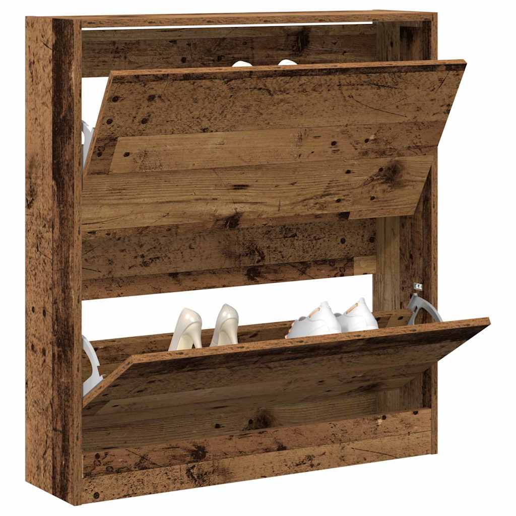 Mobile per scarpe con porta Legno vecchio 80 x 21 x 87,5 cm