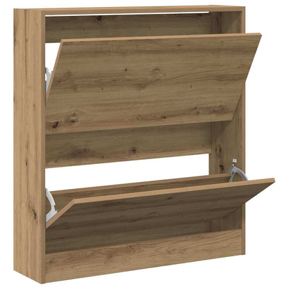 Mobile per scarpe con lo scaffale Rovere fumÃƒÂ© 80 x 21 x 87,5 cm