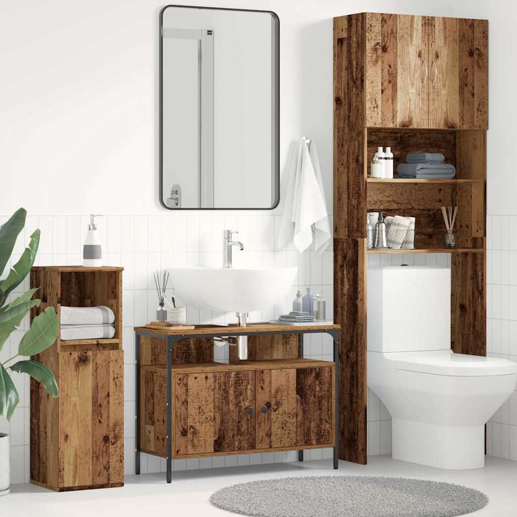 Armadio per Lavabo da Bagno Legno vecchio 80 x 30 x 60 cm