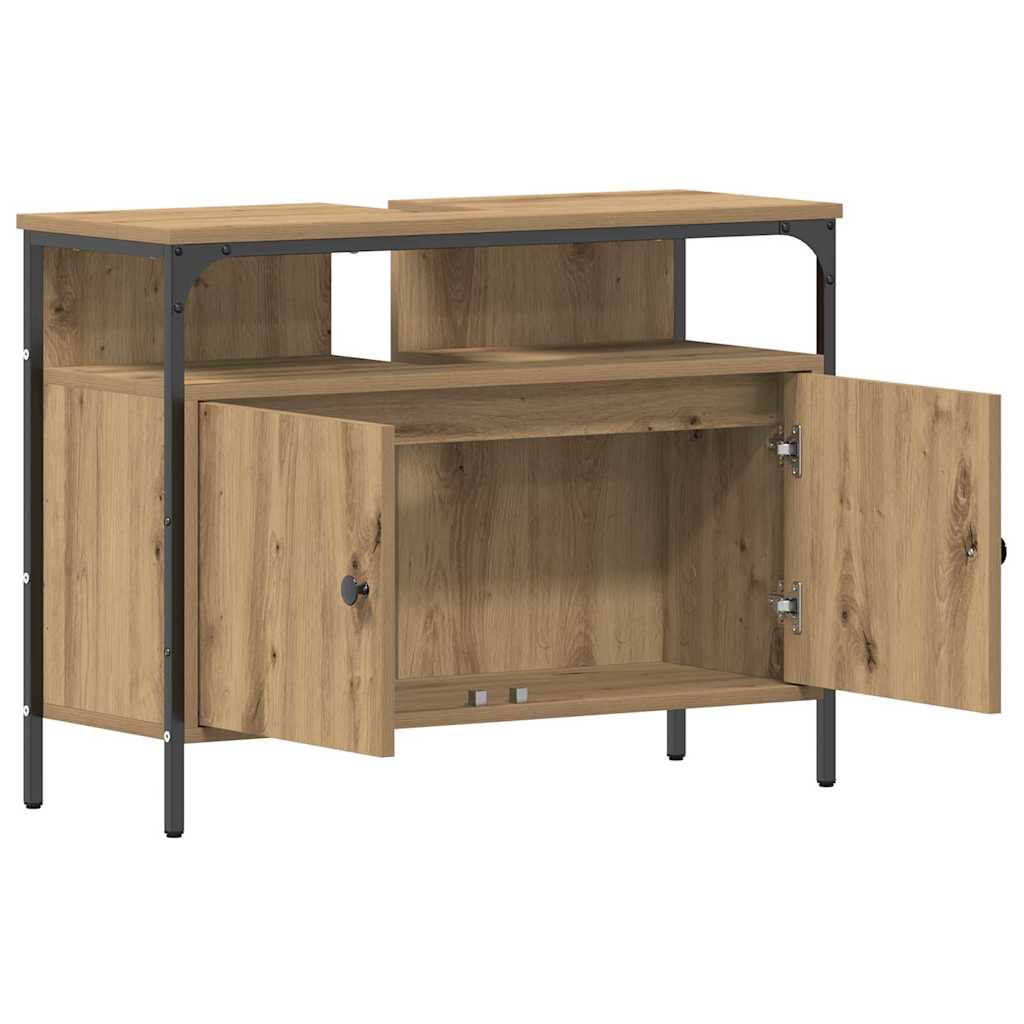 Armadio per Lavabo da Bagno rovere artigianale 80 x 30 x 60 cm