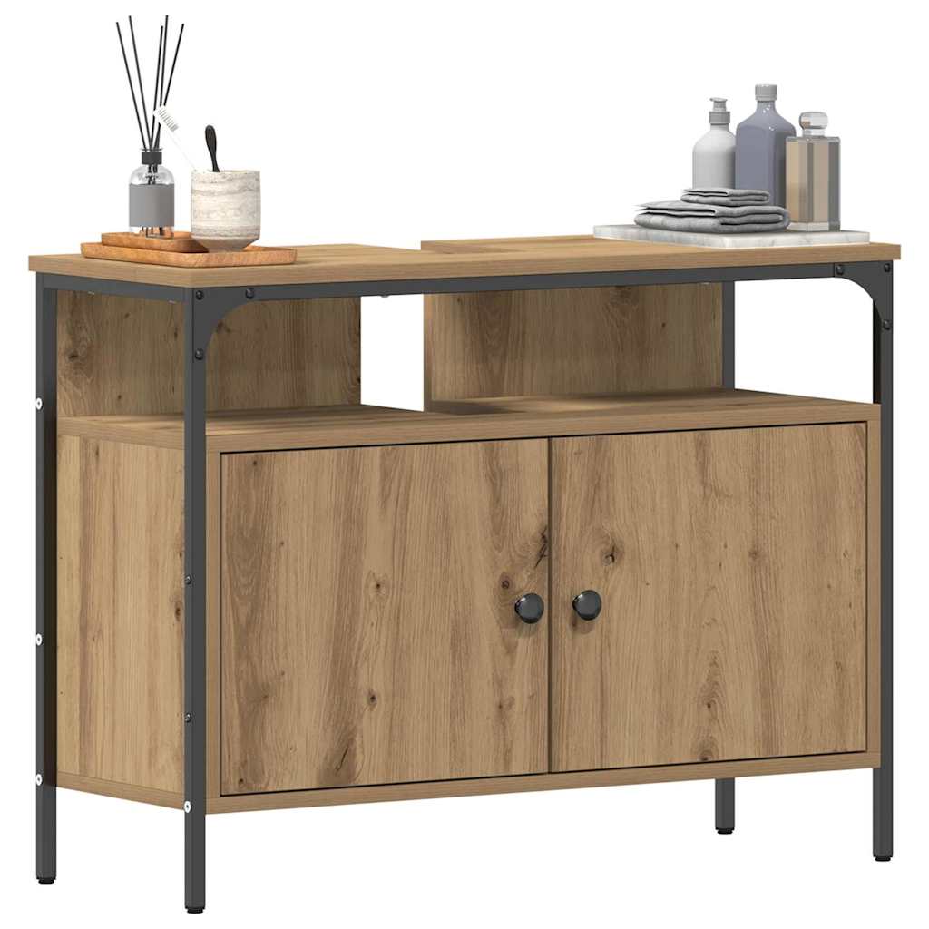 Armadio per Lavabo da Bagno rovere artigianale 80 x 30 x 60 cm