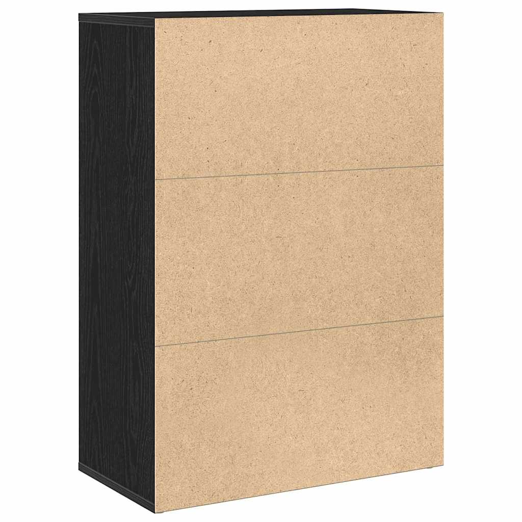 Credenza Rovere Nero 60 x 31 x 84 cm Legno multistrato