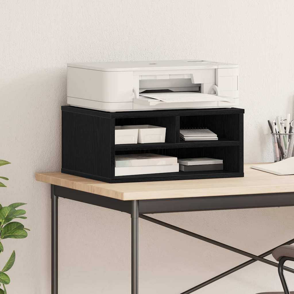 Supporto per Stampante Rovere Nero 49 x 40 x 22.5 cm